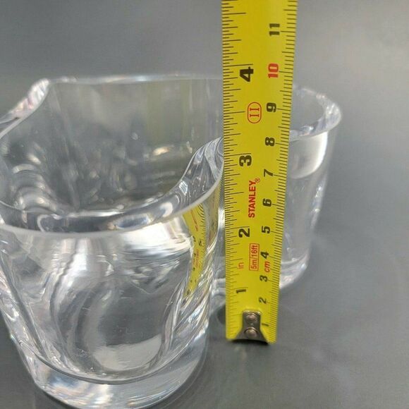 2 Vintage  Heart Shape Glass Candy Valentines Dish - Made in Poland 3" x 5.5" - Picture 9 of 12